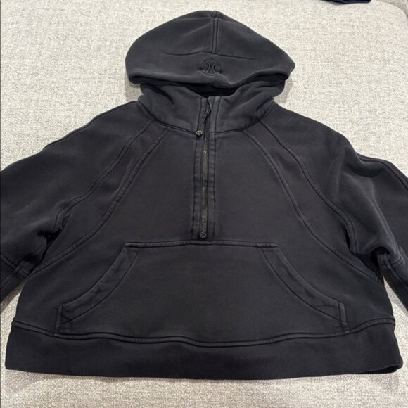 Lululemon Size M/L Black Scuba Oversized Half-Zip Hoodie - Picture 4 of 7